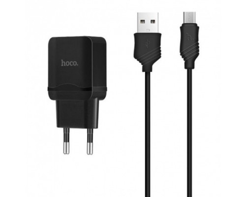 Зарядка Hoco C22A 2.4A + USB cable Micro EU