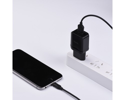 Зарядка Hoco C22A 2.4A + USB cable Micro EU
