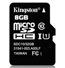 Карта памяти MicroSD 8GB Class 10 HC-I