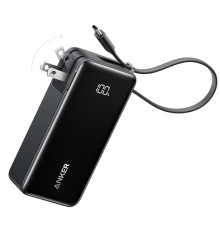 Внешний аккумулятор Anker Power Bank 10000мАч, 30W, Fusion Built-In Retractable USB-C Cable