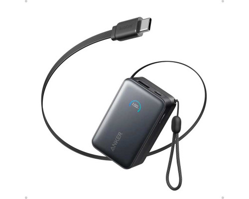 Внешний аккумулятор Anker Nano Power Bank 10000мАч, 45W, Built-In Retractable USB-C Cable
