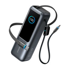 Внешний аккумулятор Anker Laptop Power Bank 25000мАч, 165W, Built-In and Retractable Cables