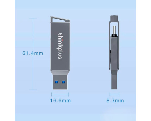 Флешка Lenovo Thinkplus 64GB USB-C USB-A Флешка Lenovo Thinkplus 64GB USB-C USB-A