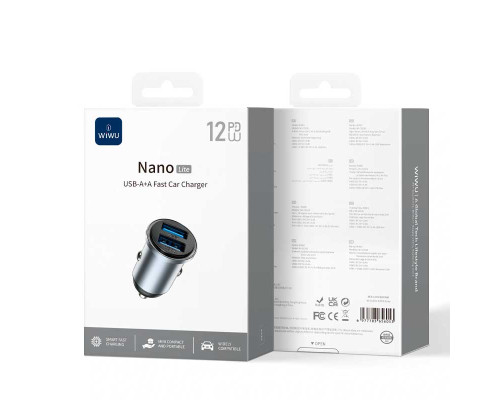 Автомобильное зарядное устройство Wiwu Nano Lite Fast Car Charger (Wi-CC031)