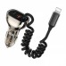 Автомобильная зарядка Wiwu Geek Car Charger USB-A+USB-C+iP Cable Wi-QC019