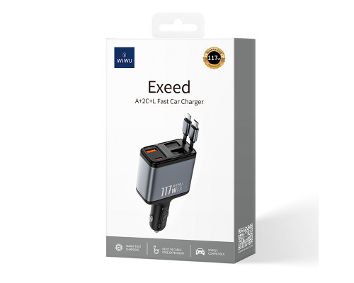 Автомобильное зарядное устройство Wiwu Exeed Fast Car Charger (Wi-QC027) Автомобильное зарядное устройство Wiwu Exeed Fast Car Charger (Wi-QC027)