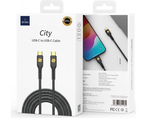 Кабель Wiwu City USB-C to USB-C Cable (Wi-C035)