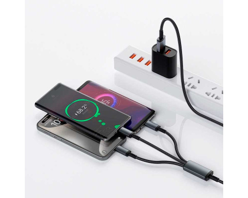 Кабель Wiwu 66W Titanlink Series Charging Cable 1.2M Wi-C059 A-C+M+L