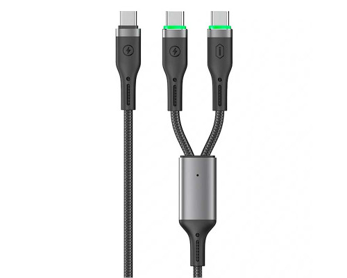 Кабель Wiwu 100W OringLink Series Nylon Braided Cable Wi-C071 C-C+C 1.2M