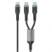 Кабель Wiwu 100W OringLink Series Nylon Braided Cable Wi-C071 C-C+C 1.2M