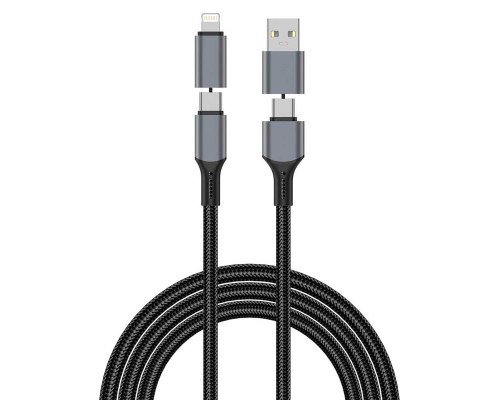 Кабель Wiwu 240W Raptor Pro USB-A+UCB-C to 0USB-C+iP Cable Wi-C085