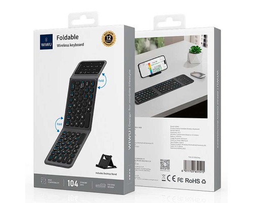 Складная клавиатура Wiwu Foldable Wireles Keyboard FMK-05 Складная клавиатура Wiwu Foldable Wireles Keyboard FMK-05