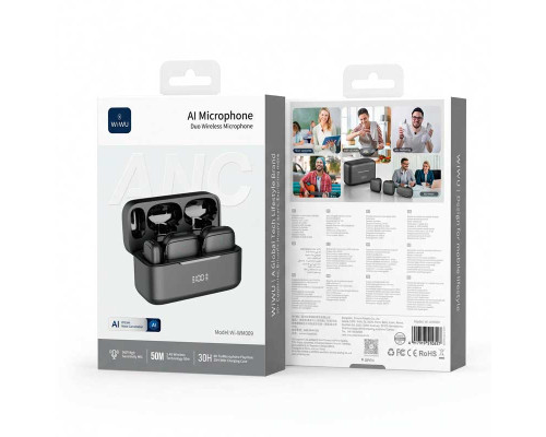 Петличный микрофон Wiwu Ai Noise Reduction Wireless Micophone Wi-WM009