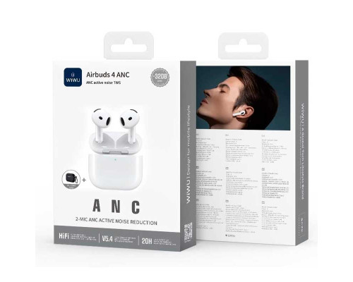 Беспроводные наушники Wiwu Airbuds 4 ANC (4-mic ENC)