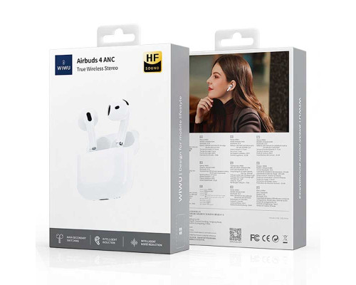 Беспроводные наушники Wiwu Airbuds 4 True Wireles Stereo Беспроводные наушники Wiwu Airbuds 4 True Wireles Stereo
