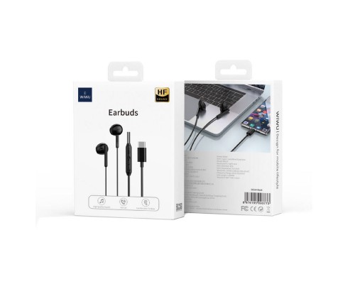 Наушники Wiwu Earbuds Type-C Jack Wired EB314