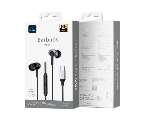 Проводные наушники Wiwu Earbuds EB318