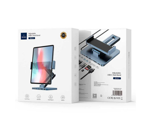 Подставка Wiwu Adjustable USB-C Hub Stand 8 in 1 AH801 Подставка Wiwu Adjustable USB-C Hub Stand 8 in 1 AH801