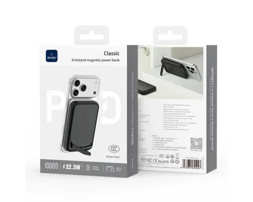 Внешний аккумулятор Wiwu Classic Stand Wireless Power Bank (3C) Wi-P064