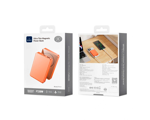 Внешний аккумулятор Wiwu Ultra Thin Magnetic Power Bank 10000mAh