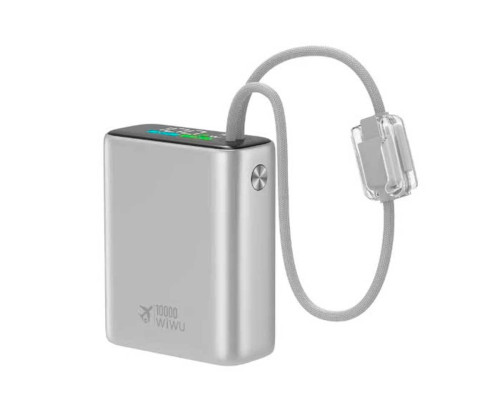 Внешний аккумулятор Wiwu Power Plus Built-in-Cable Power Bank 10000mAh