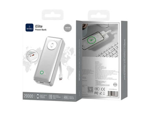 Внешний аккумулятор Wiwu Elite Power Bank 20000mAh 145W Wi-P023