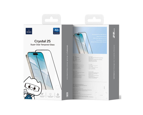 Защитное стекло Wiwu Crystal 25 Super Clear Tempered Glass 6.3" IP16 Pro Защитное стекло Wiwu Crystal 25 Super Clear Tempered Glass 6.3" IP16 Pro