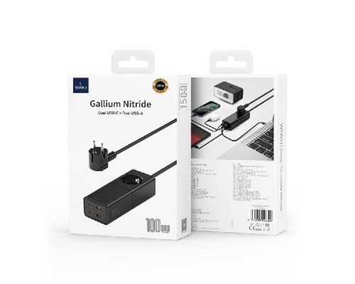 Удлинитель Wiwu Gallium Nitride Dual USB-C + Dual USB-A WI-S004