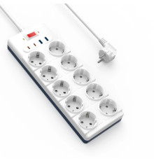 Удлинитель Wiwu 14 in 1 Power Strip 2C+2A+10AC Wi-S008