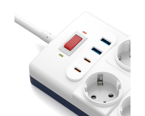 Удлинитель Wiwu 14 in 1 Power Strip 2C+2A+10AC Wi-S008