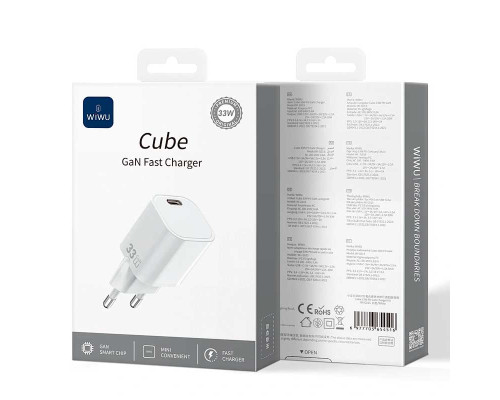 Зарядное устройство Wiwu Cube GaN Fast Charger 33W Wi-G015