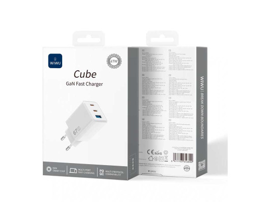 Зарядное устройство Wiwu Cube 67W Fast Charger Wi-G026