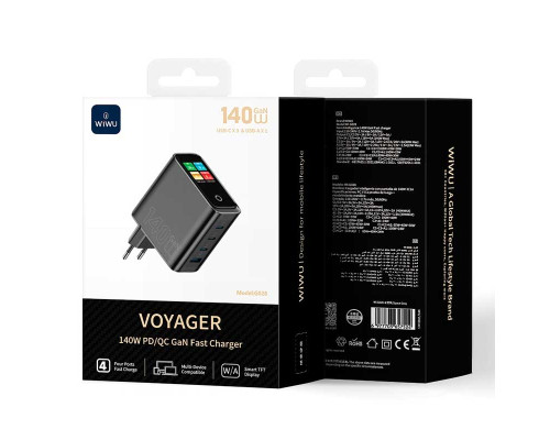 Зарядное устройство Wiwu Voyager 140W PD/QC GaN Fast Charger (Wi-G028)