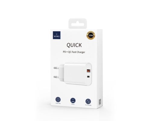 Зарядное устройство Wiwu Quick PD + QC Fast Charger Wi-U002