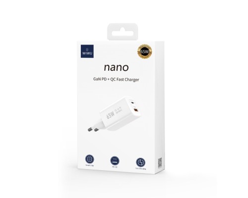 Зарядное устройство Wiwu Nano GaN + QC Fast Charger Wi-U012
