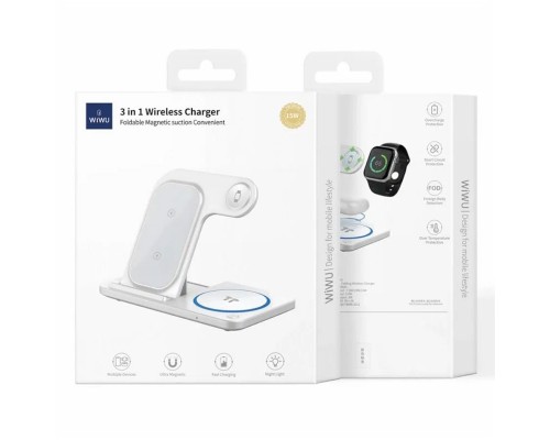 Беспроводное зарядное устройство Wiwu 3 in 1 Wireles Charger