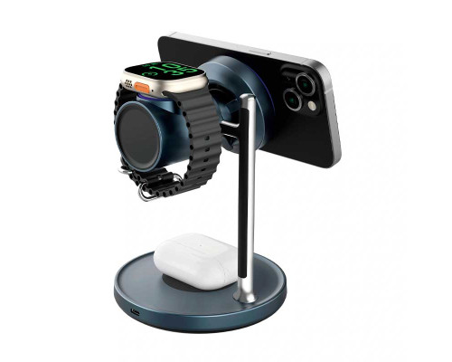 Беспроводное зарядное устройство Wiwu 3 in 1 Magnetic Wireles Charger Wi-W041