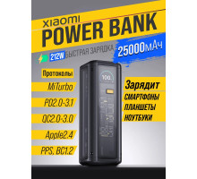 Внешний аккумулятор Xiaomi Power Bank 25000мАh 212Вт