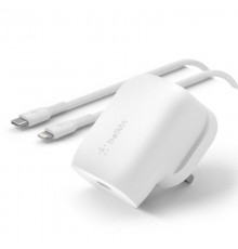 Зарядное устройство Belkin Boost Charge 30W Wall Charger with PPS+USB-C to Lightning Connector