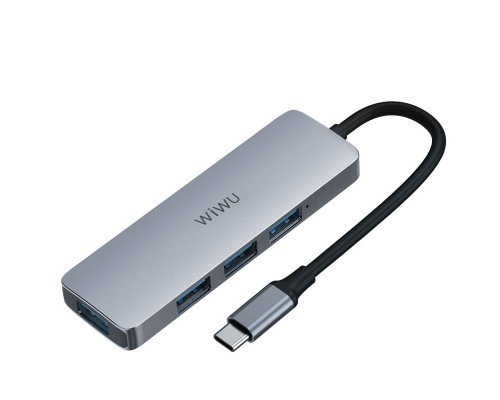 Адаптер-переходник Wiwu Alpha 4 in 1 USB-C Hub A440 Pro