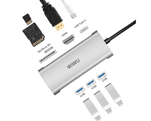 Адаптер-переходник Wiwu Alpha 7 in 1 USB-C Hub A731HP