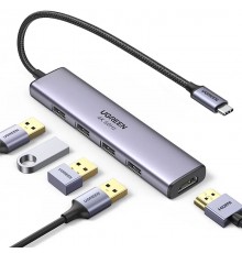 Универсальный адаптер UGreen USB-C Multifunction Adapter 5-in-1 (20955)