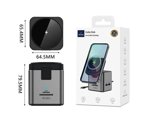 Адаптер Wiwu Cube Hub 9 in 1 USB-C Docking Wi-W025