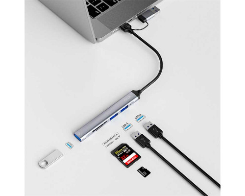 Адаптер-переходник Wiwu Zolo 5 in 1 USB-C/USB-A Hub Wi-HB003