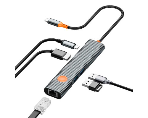 Адаптер-переходник Wiwu Wi-HB005 Travelling 5in1 USB-C Hub