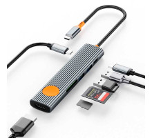 Адаптер-переходник Wiwu Wi-HB007 Travelling 7in1 USB-C Hub