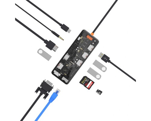 Адаптер-переходник Wiwu Cyber Hub 11 in 1 USB-C Hub