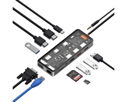 Адаптер-переходник Wiwu Cyber Hub 12 in 1 USB-C Hub