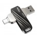 Флешка Netac USB US11 64GB USB 3.2 (USB-С и USB-A)