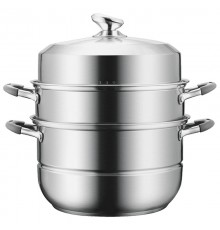 Кастрюля-пароварка Xiaomi Crystal Kitchen Stainless Steel Steam Pot 3 Layer